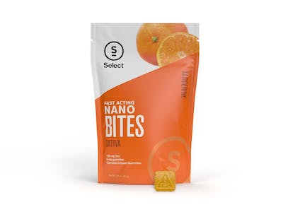 Select Tangerine Fast-Acting Nano Bites | 100mg - 6 Brick's